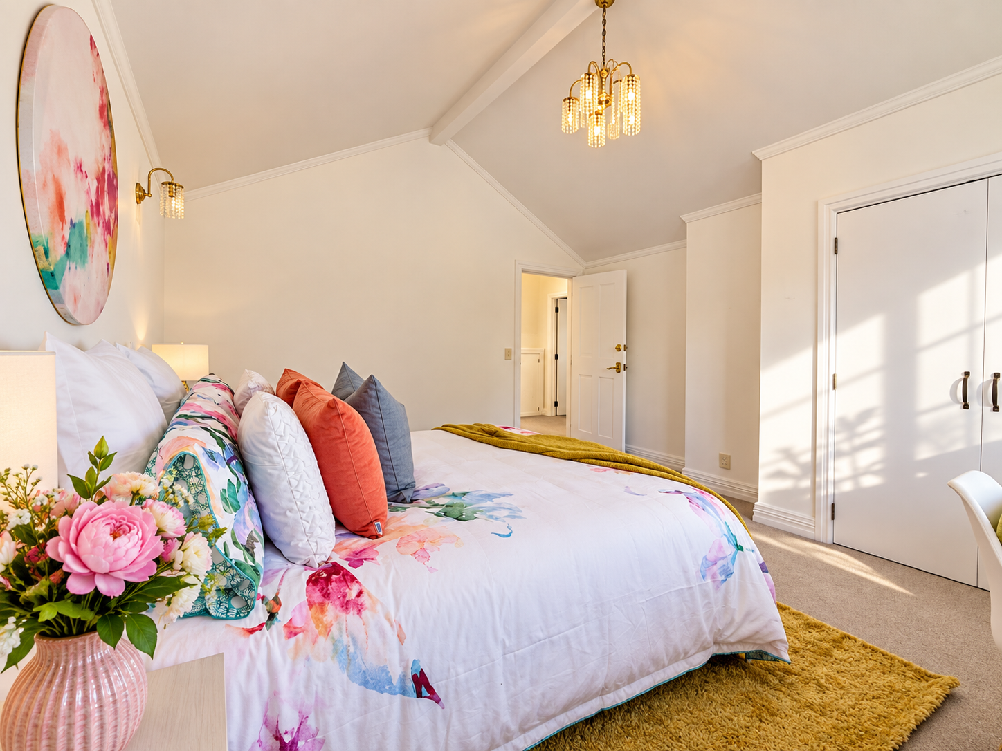 Upstairs Middle Bedroom — Vaulted Ceiling