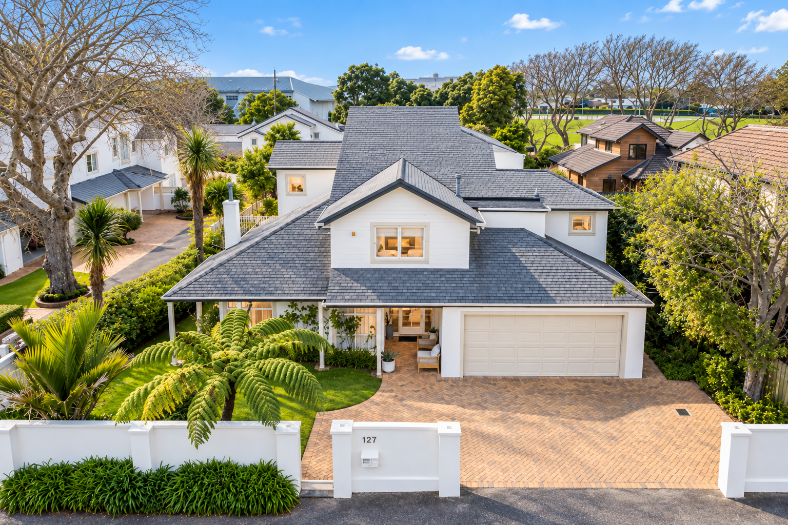 Aerial View — Entrance & Driveway
