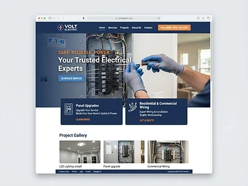 Electrical Contractor Website website concept
