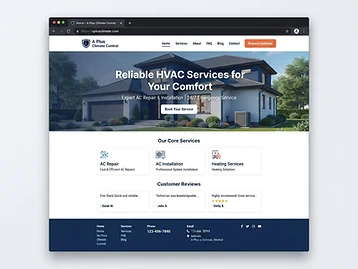 HVAC Contractor Website website concept