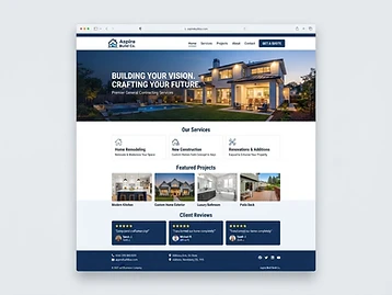 General Contractor Website website concept