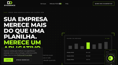 Site de Negócios de Aplicação Mini App template preview