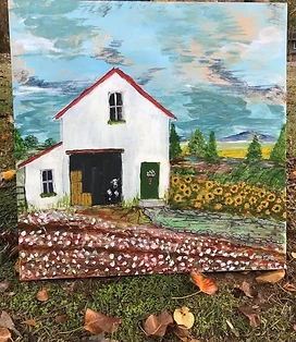 White Barn by Jennie Evans