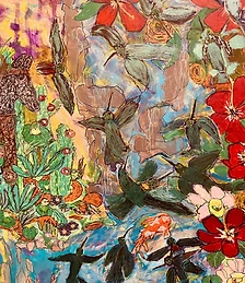 A new heart: Hummingbirds & Koi