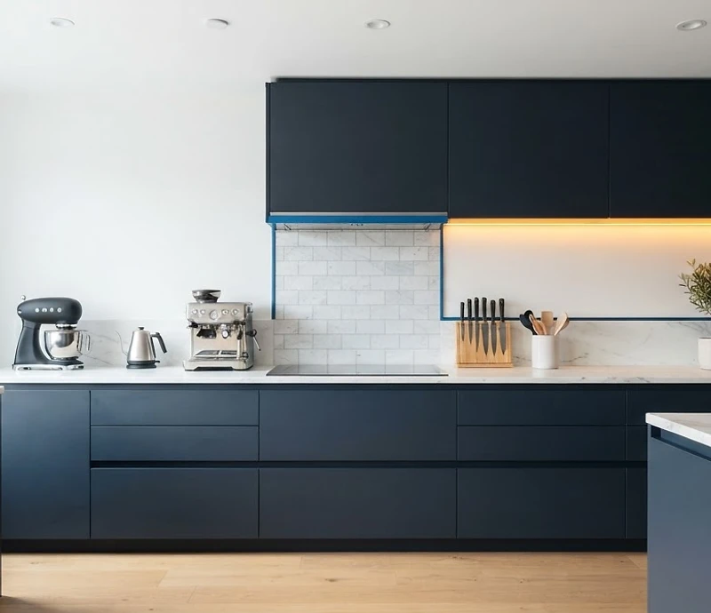 A curated spread of premium home and kitchen appliances on a marble counter