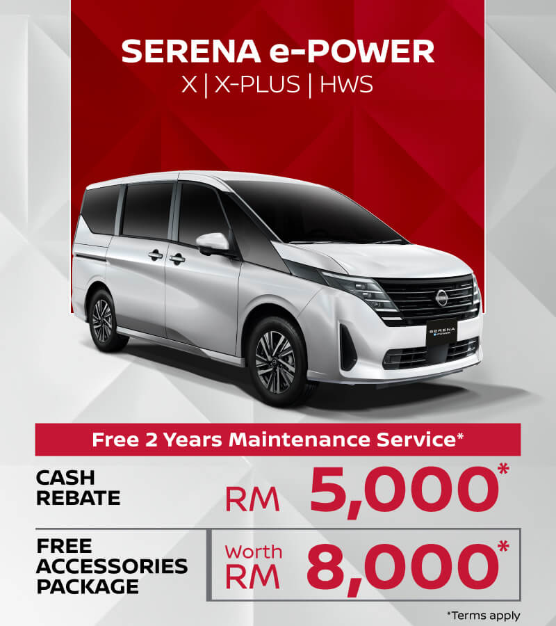 Nissan Serena e-POWER (X | X-PLUS | HWS) promotional offer at Nikaijayakl