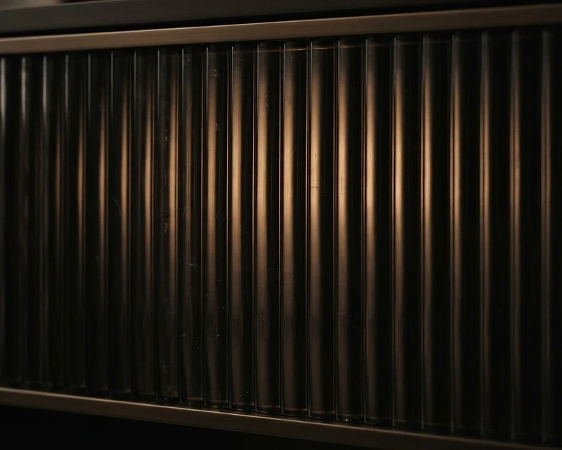 Cinematic close-up of glass, revealing its physical texture
