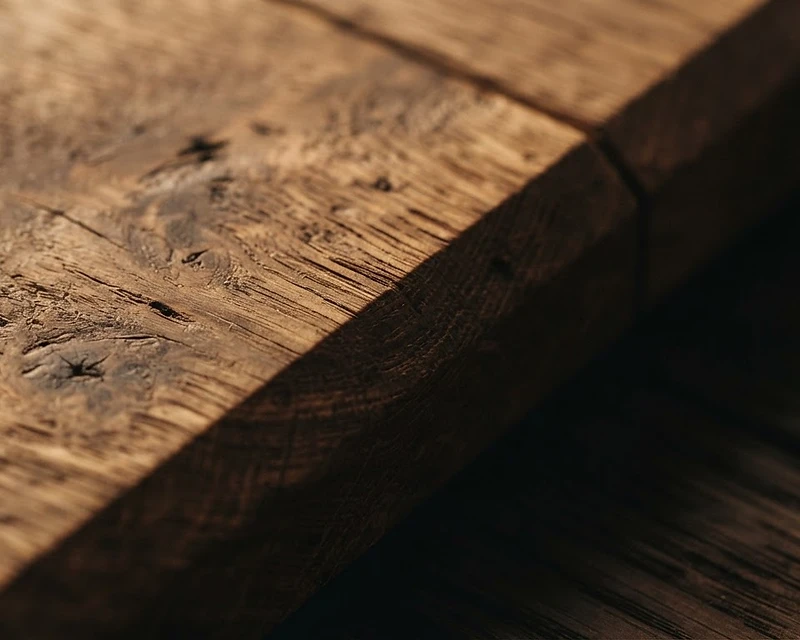 Cinematic close-up of wood, revealing its physical texture