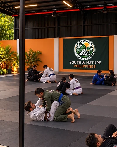 Open mat rolling at Palawan Grappling Academy