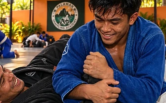 Gi Brazilian Jiu Jitsu training class at Palawan Grappling Academy in Puerto Princesa