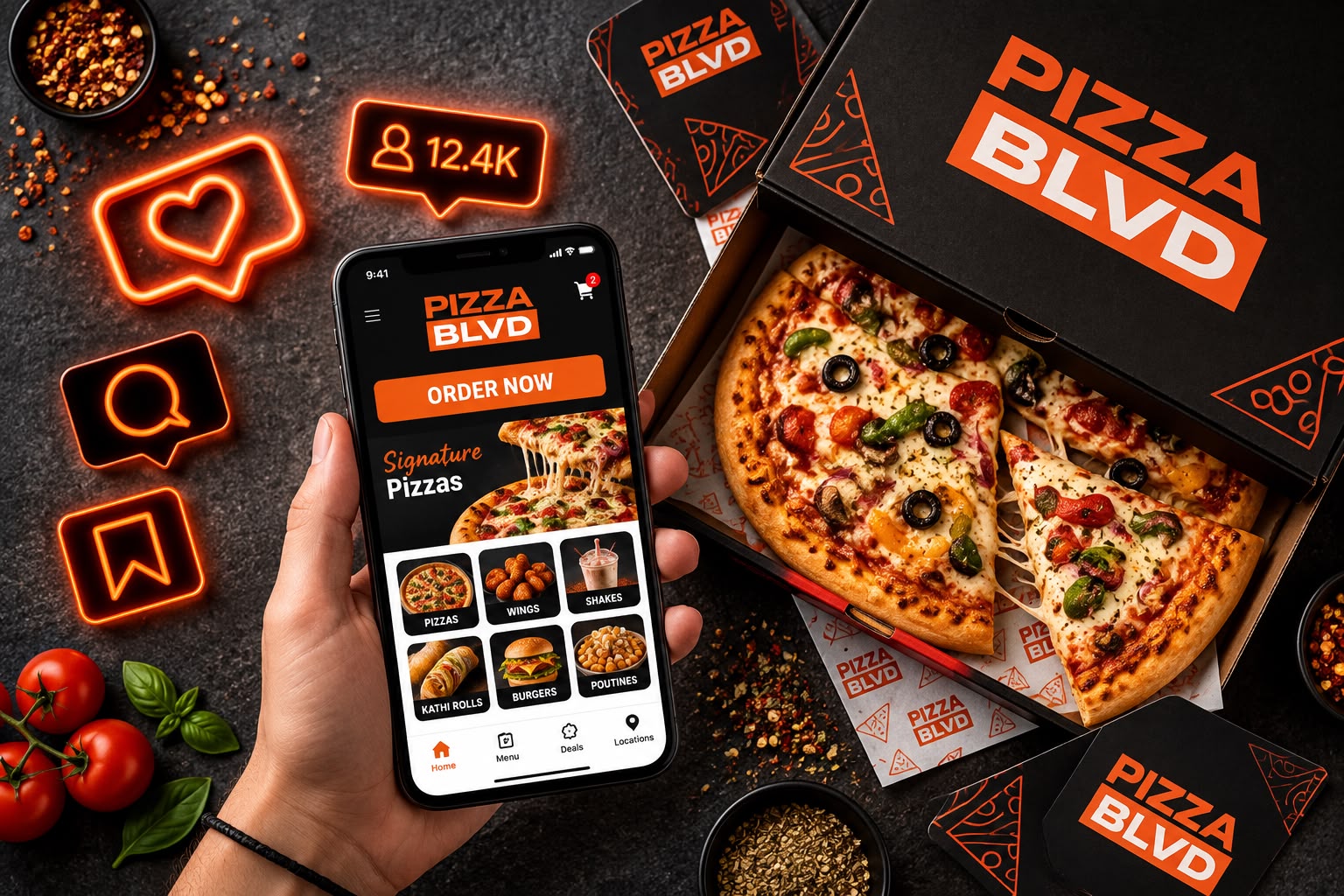 Pizza Blvd marketing and app