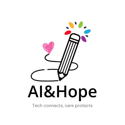 AI and Hope logo, a green cat mascot