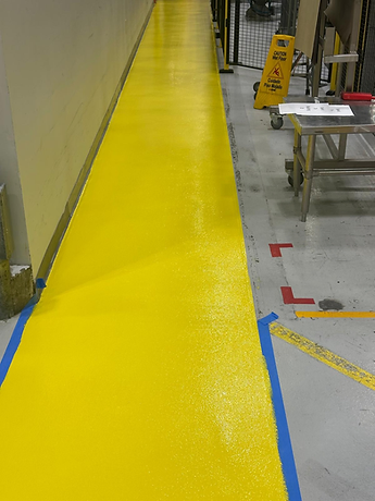 Yellow safety floor coating