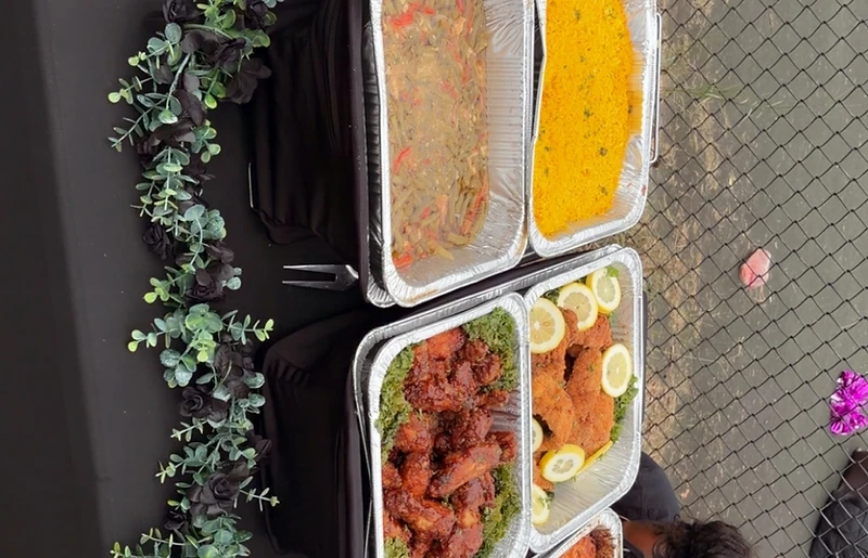 Overhead Pleasurable Plates catering spread