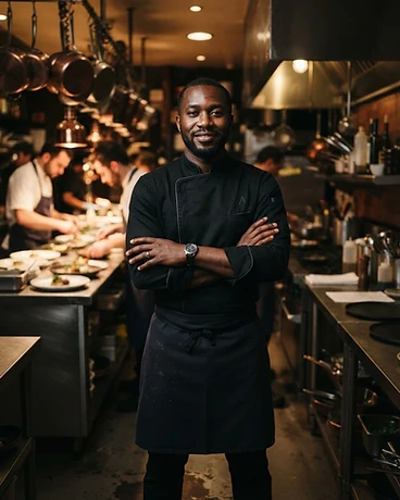 The chef in the kitchen