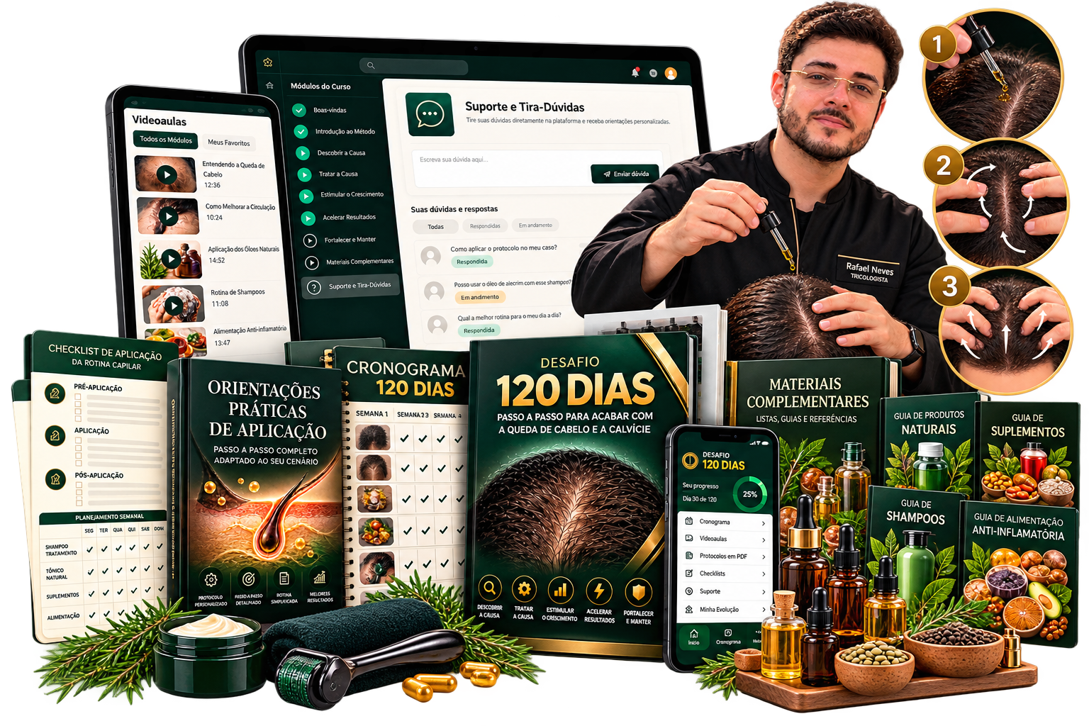 Desafio Fim da Queda de Cabelo e Calvície em 120 Dias