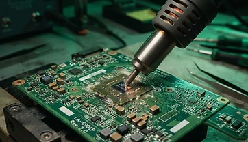 Rework BGA em placa-mãe de notebook