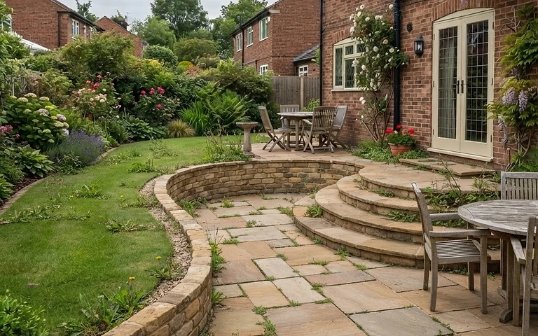 Sandstone Patio — Garforth — before