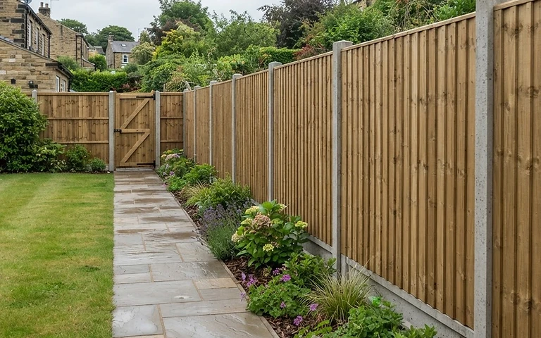 Fencing, Path & Planting — Wetherby — after