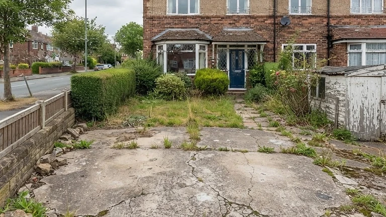 Block Paving Driveway — Pudsey — before