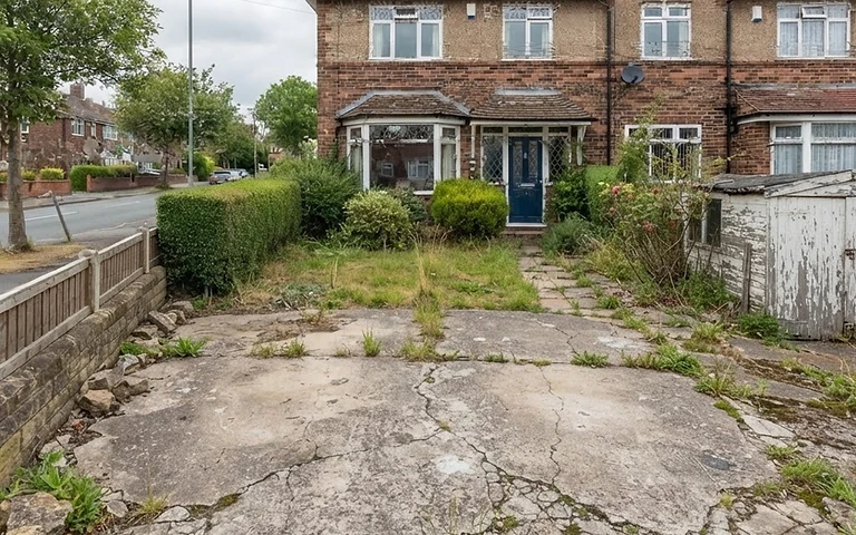 Block Paving Driveway — Pudsey — before
