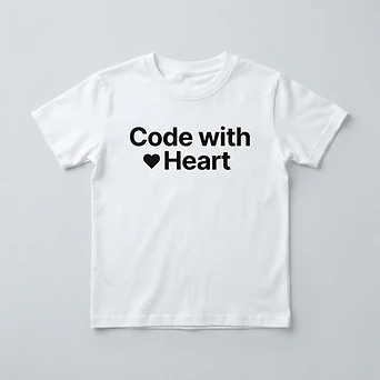 “Code with Heart” Tee — White