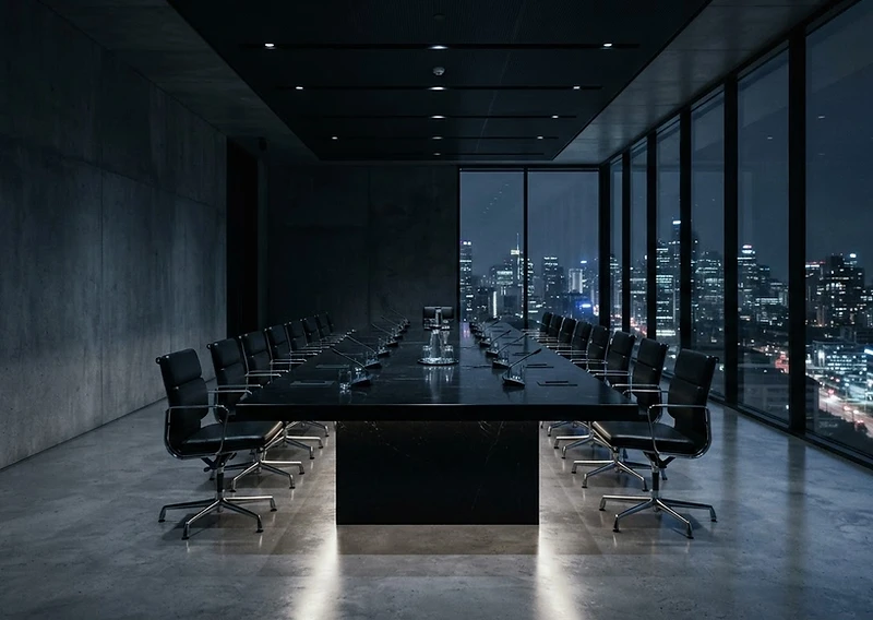 Minimalist executive boardroom