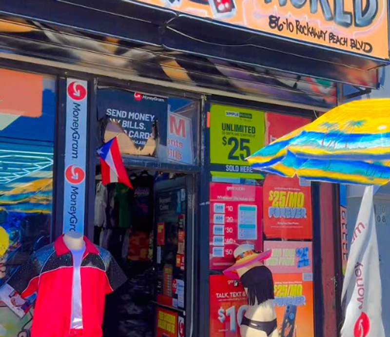MARK X WORLD storefront in Rockaway, New York