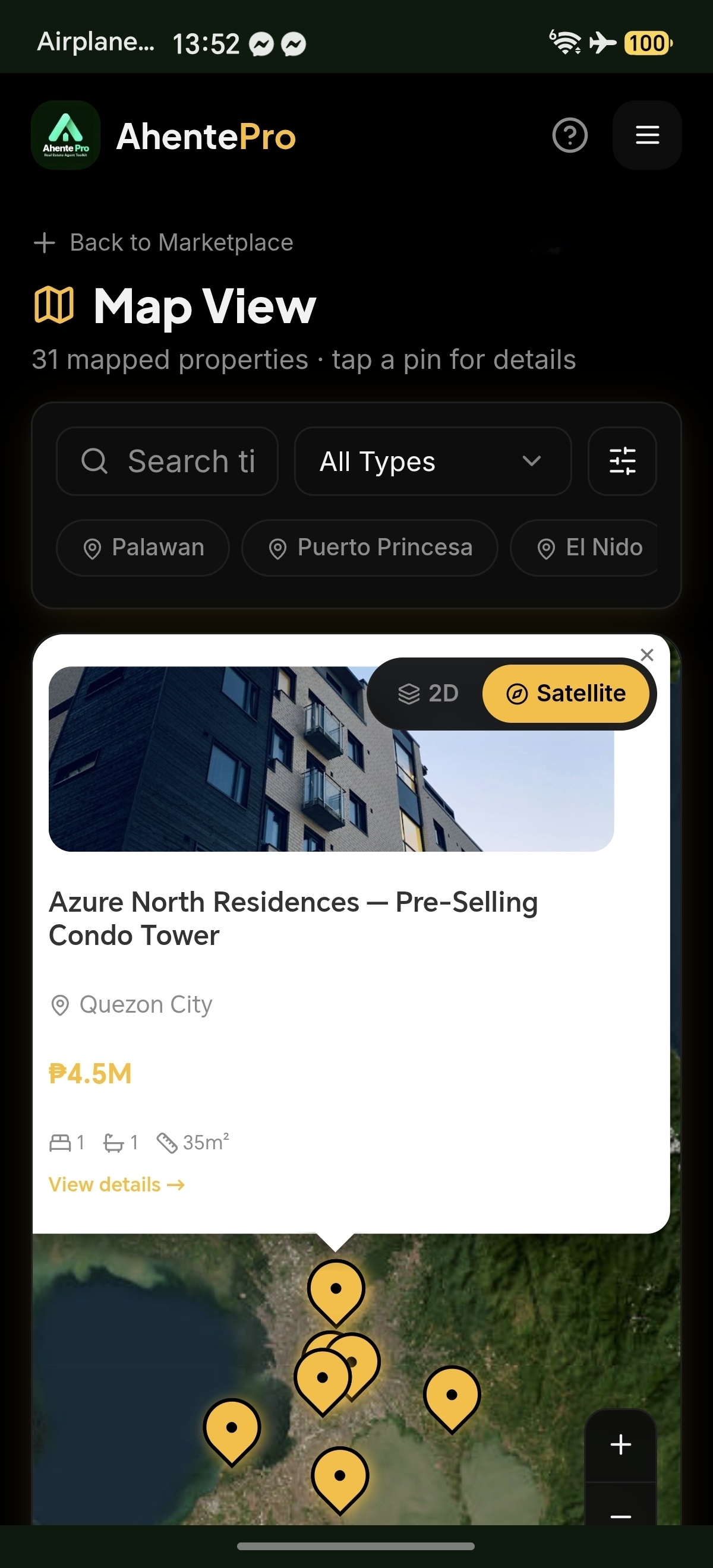Map View app screen