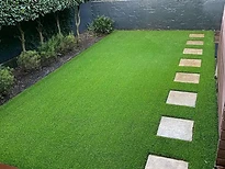 Finished lawn or landscaped outdoor space