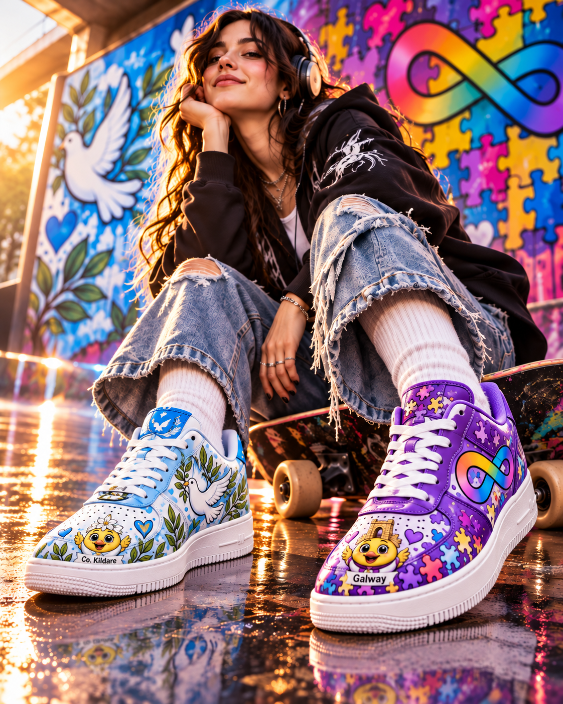 Spudies Step Forward artist-designed mismatched cause shoes
