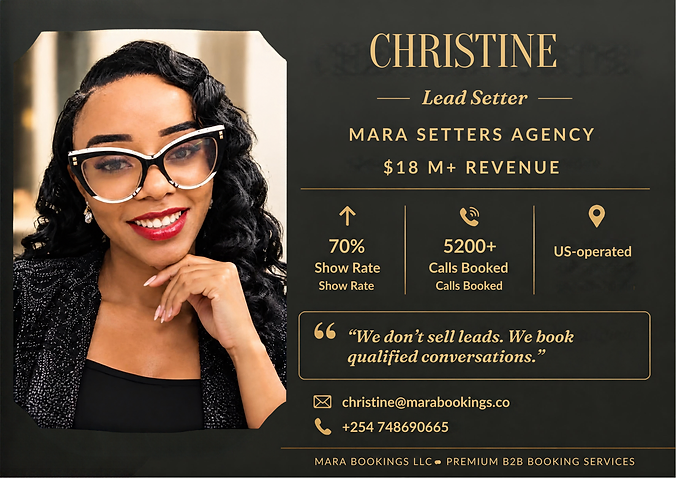 Christine — Lead Setter at MARA BOOKINGS LLC