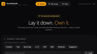 StoryTeller Studio - AI Song Generator.  template preview