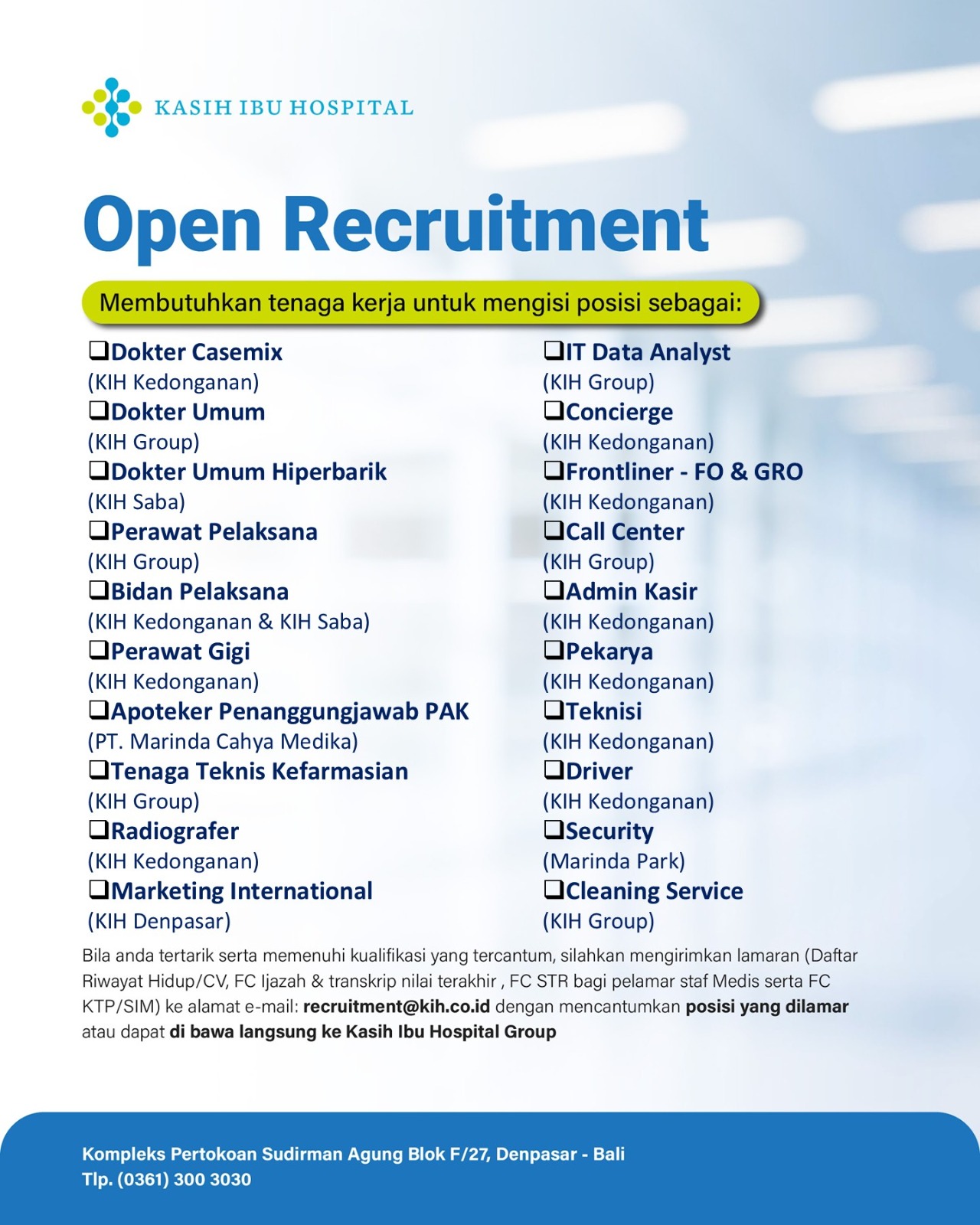 Foto Open Recruitment - Multiple Positions