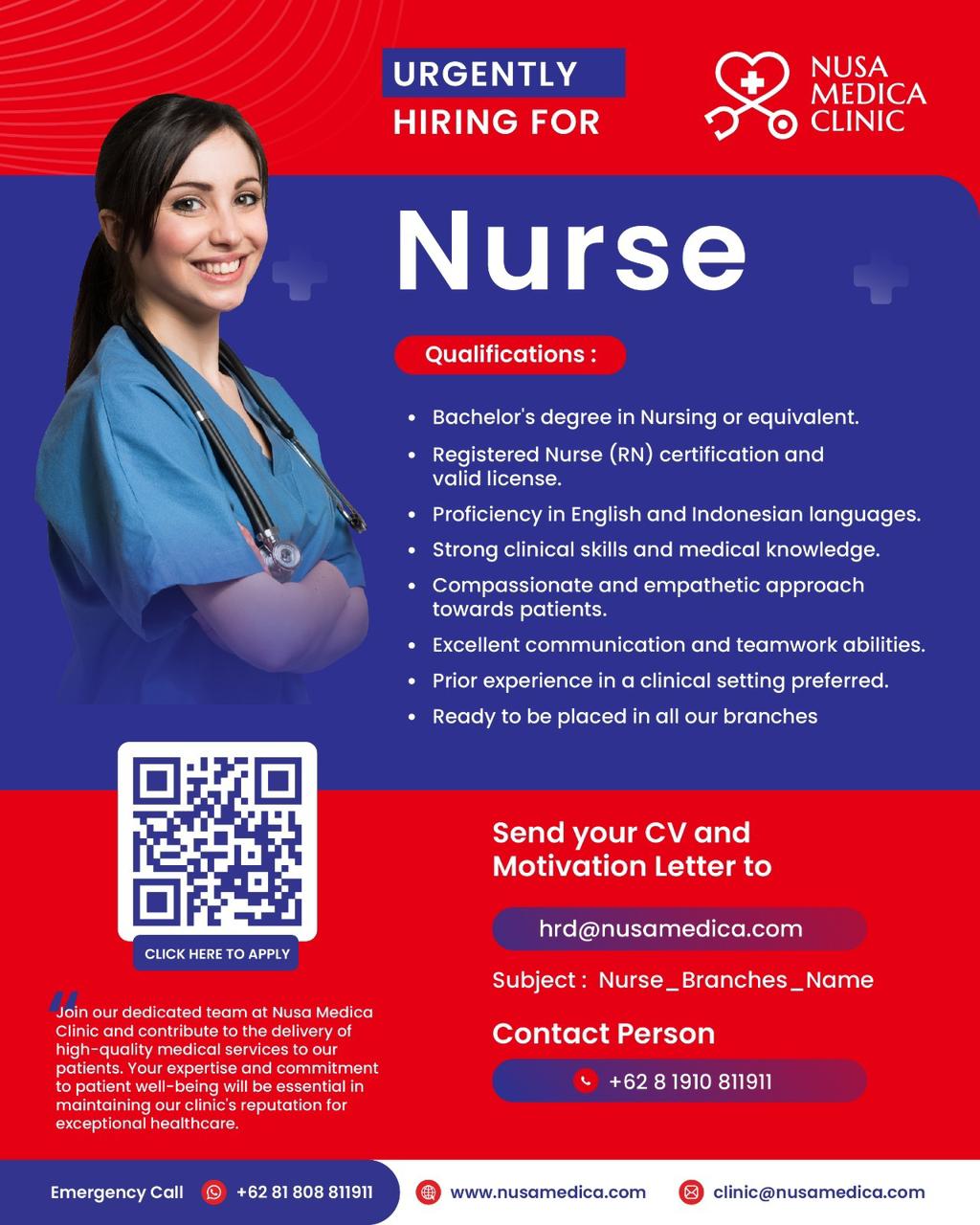 Foto Urgently Hiring Nurse