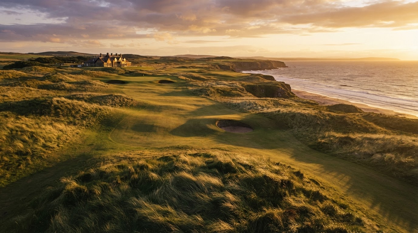 Illustrative golf courses & links scene