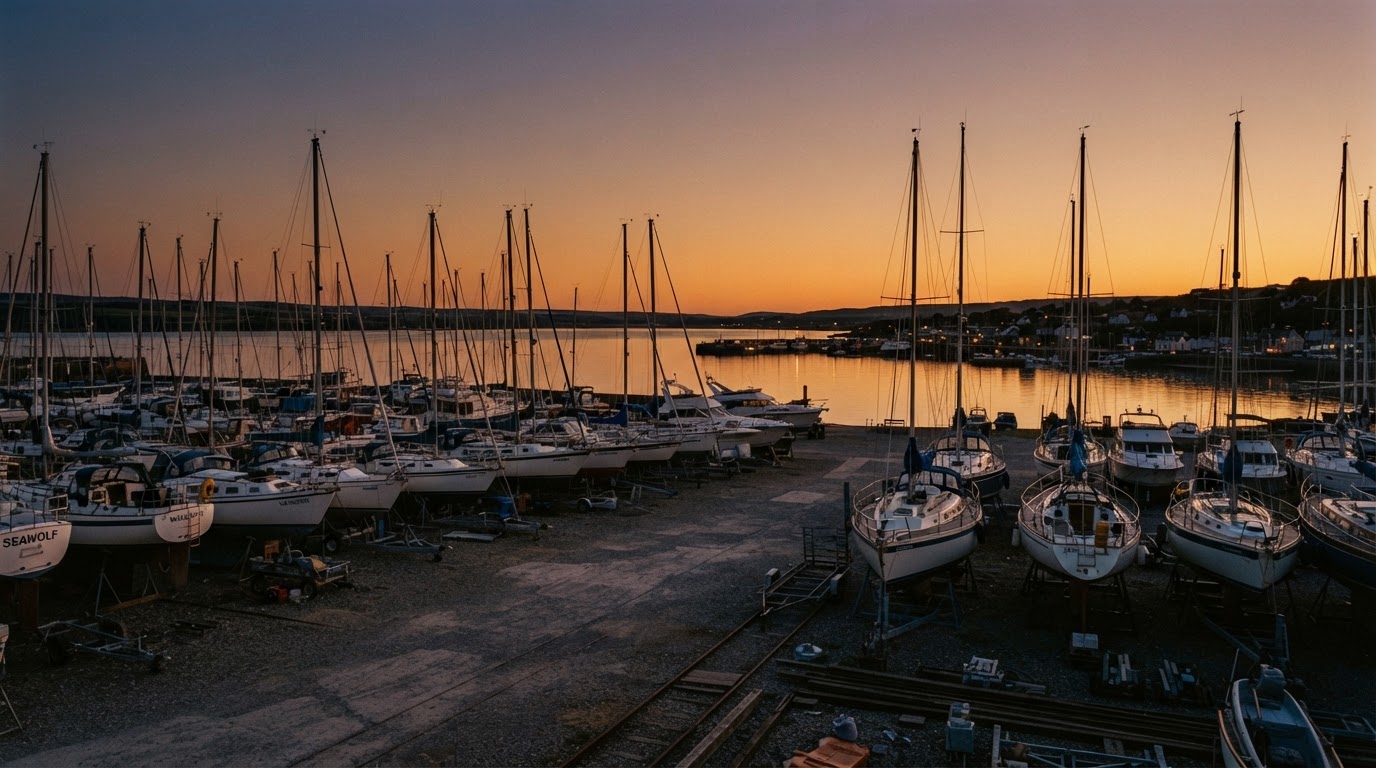 Illustrative marinas & boatyards scene