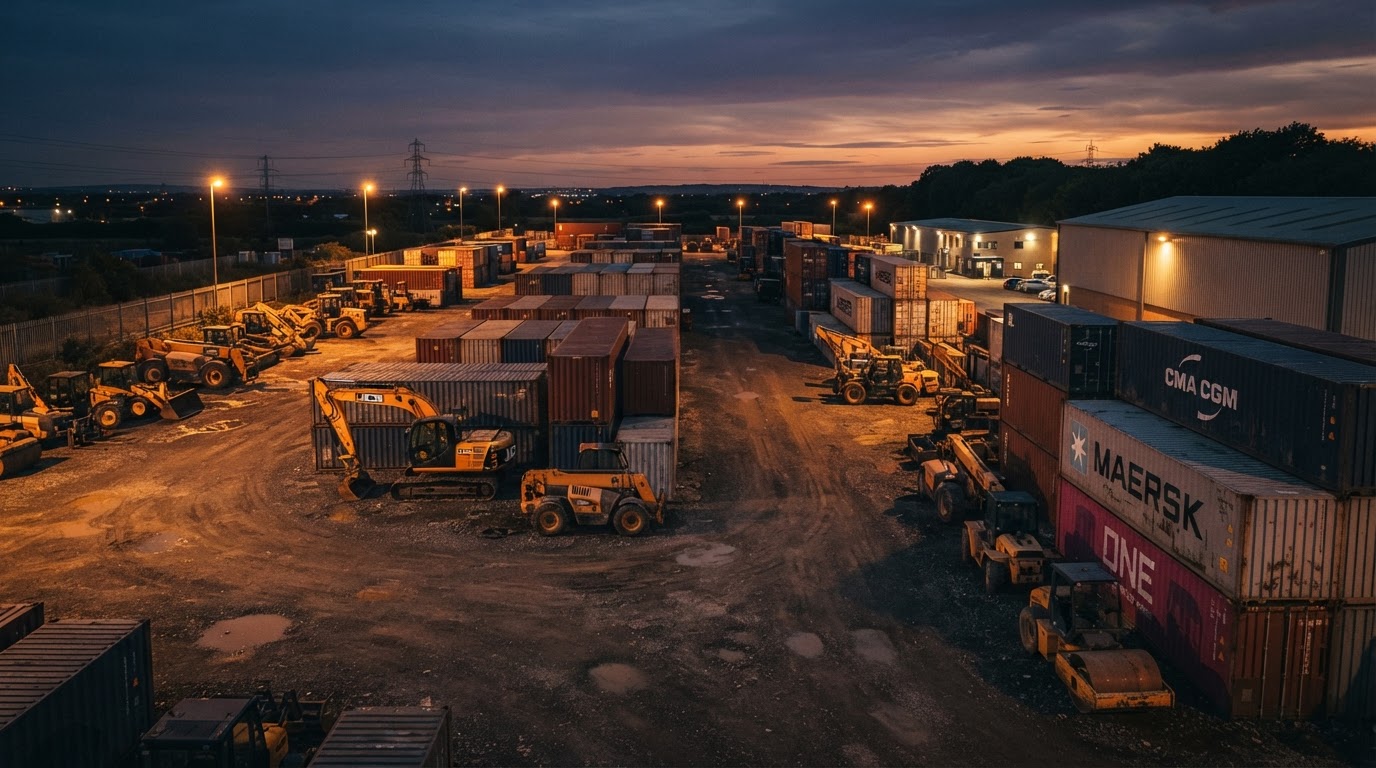 Illustrative yards & plant hire scene