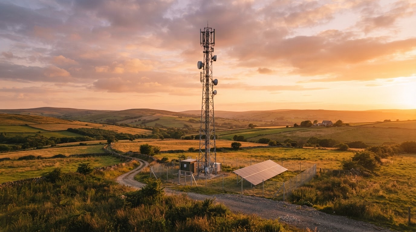 Illustrative utilities & telecom scene