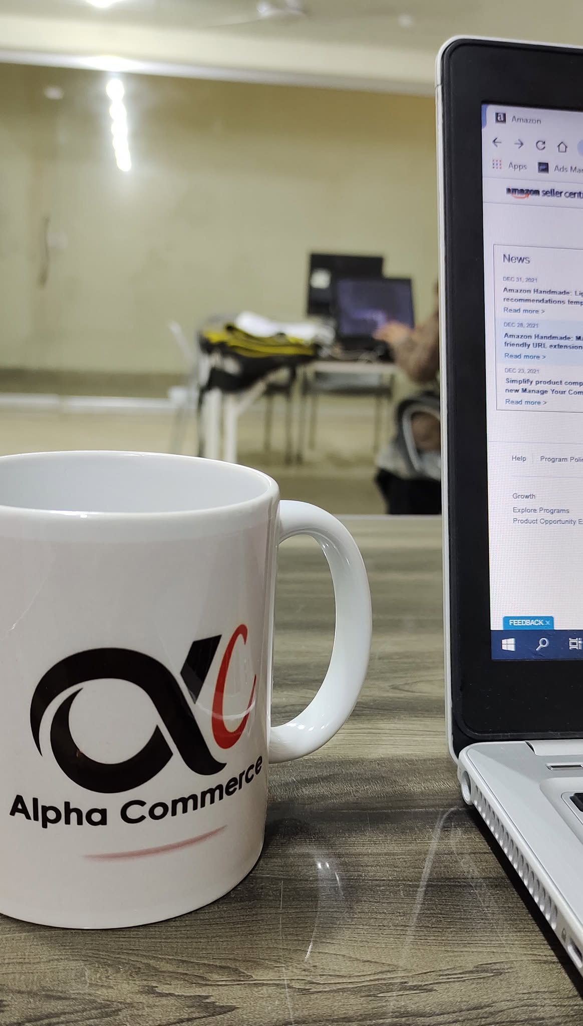 Alpha Commerce mug and Amazon Seller Central
