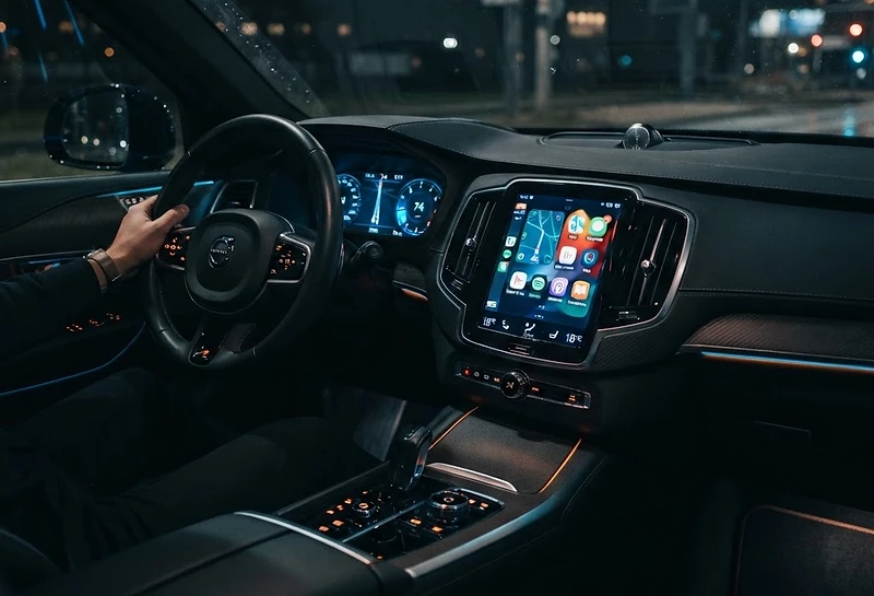 Habitable automobile avec écran CarPlay