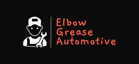 Elbow Grease Automotive full logo: a mechanic mark beside the stacked name Elbow Grease Automotive