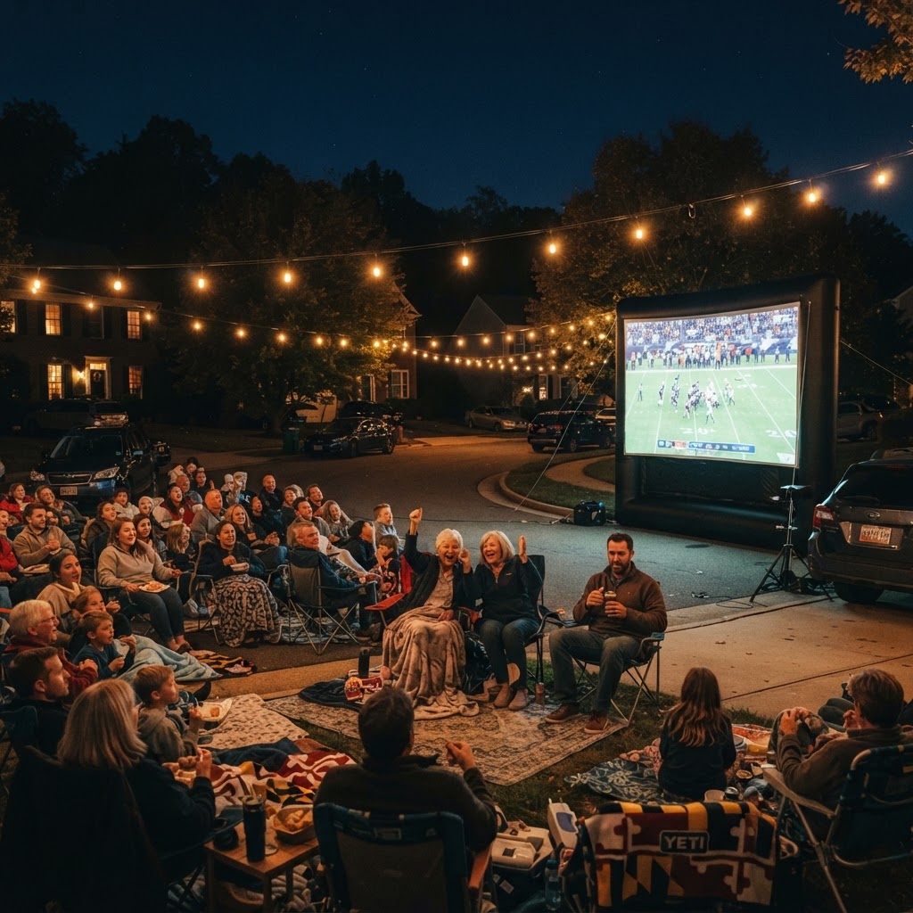Big game neighborhood party