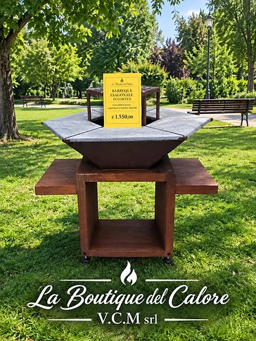 Barbecue Esagonale in Corten