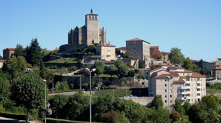 Vue de Saint-Symphorien-sur-Coise et du quartier de la collégiale