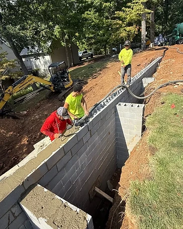 Block Retaining Wall Construction