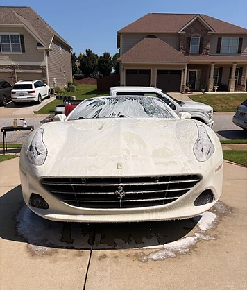 Ceramic coated paintwork with a deep glossy finish