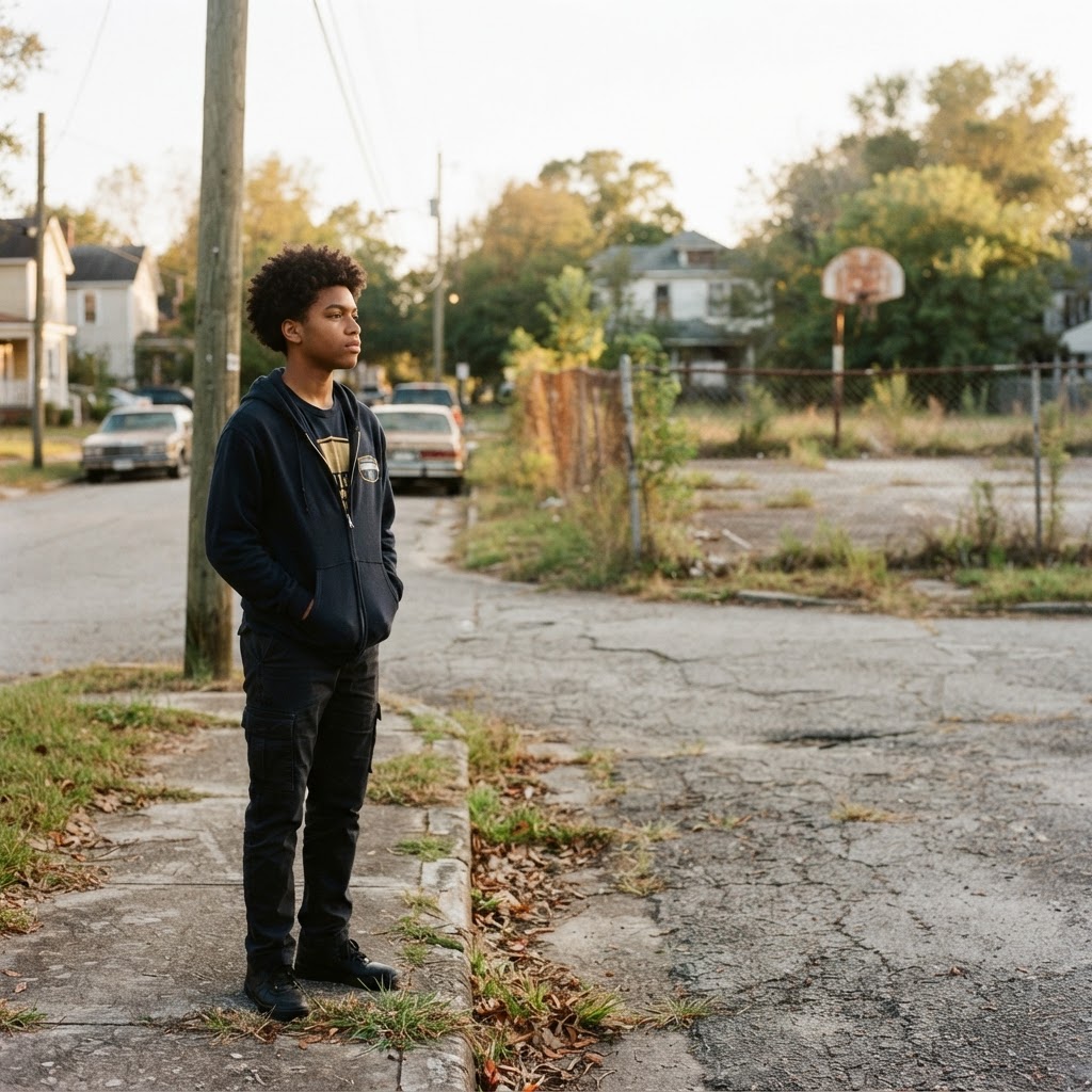 A young person noticing something in their neighborhood worth changing
