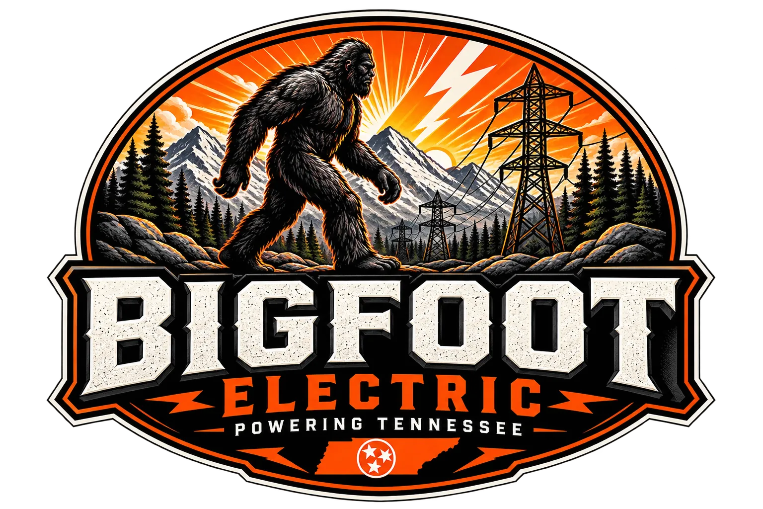 Bigfoot Electric Logo Badge