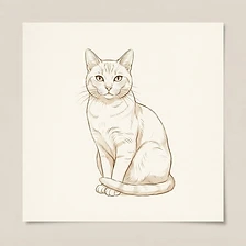 Cartoon pet portrait art style